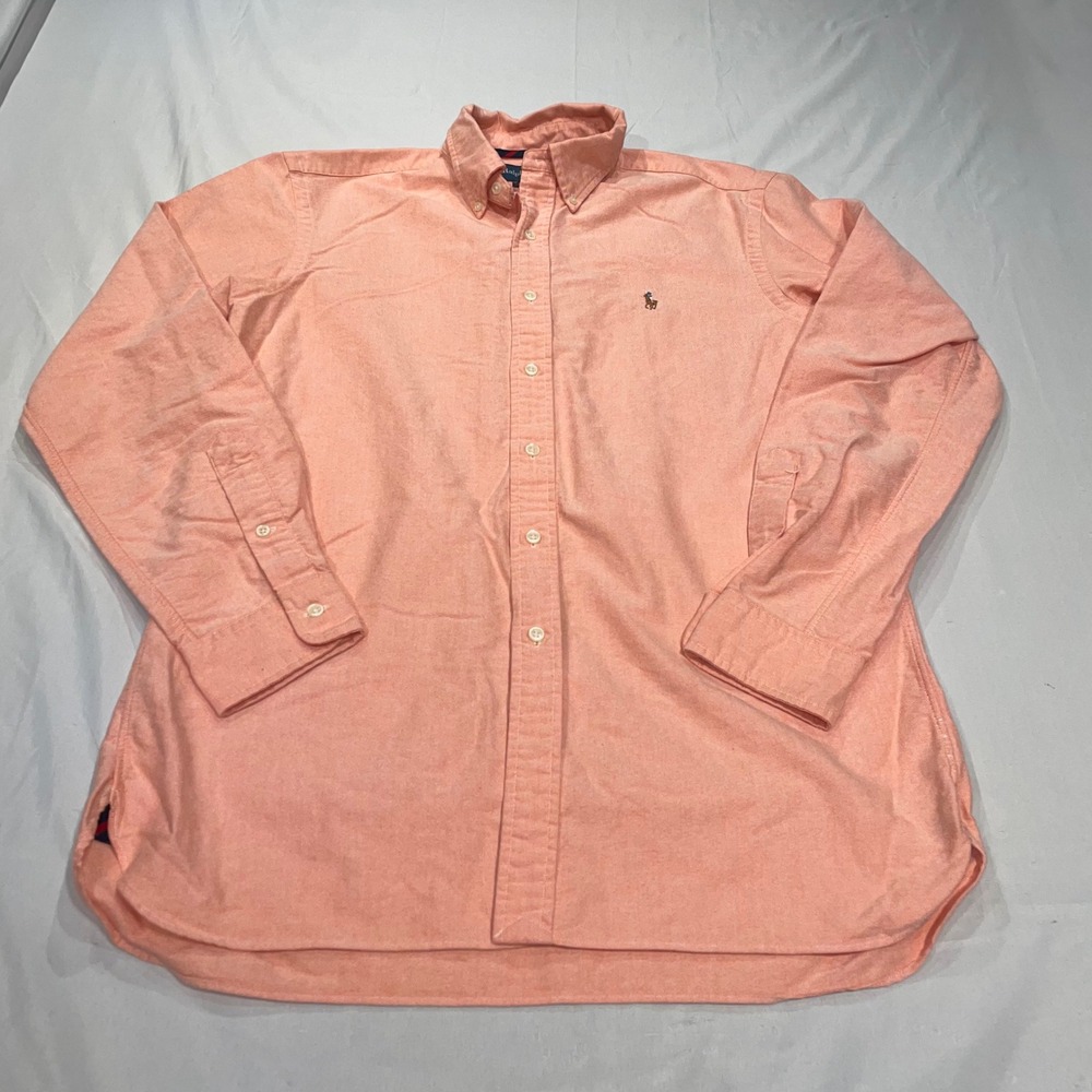 Polo Ralph Lauren Mens Classic Fit Shirt Bundle Peach, Blue Long Sleeve Medium - Picture 3 of 15